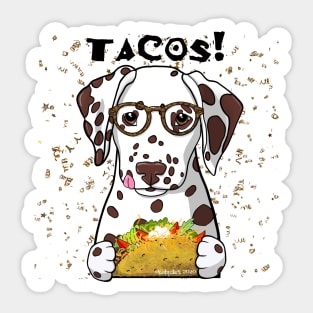 Dalmatian Tacos Sticker